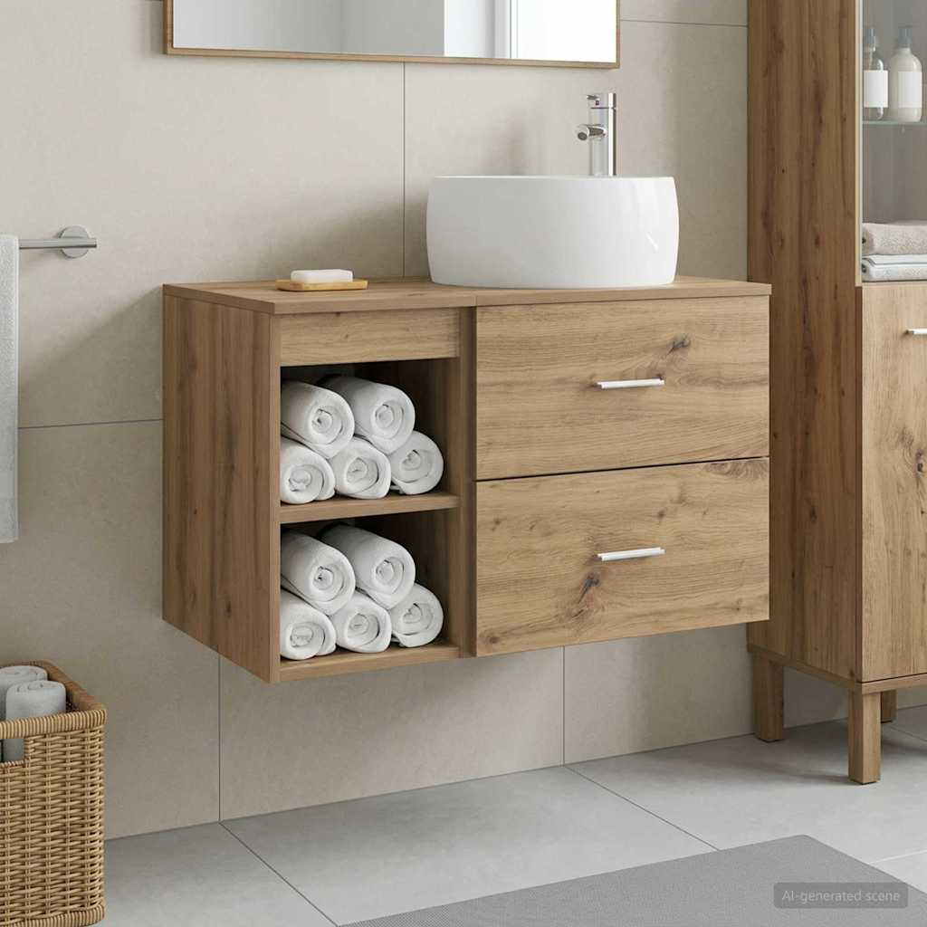 Bathroom Furniture Set 2 Pcs Engineered Wood