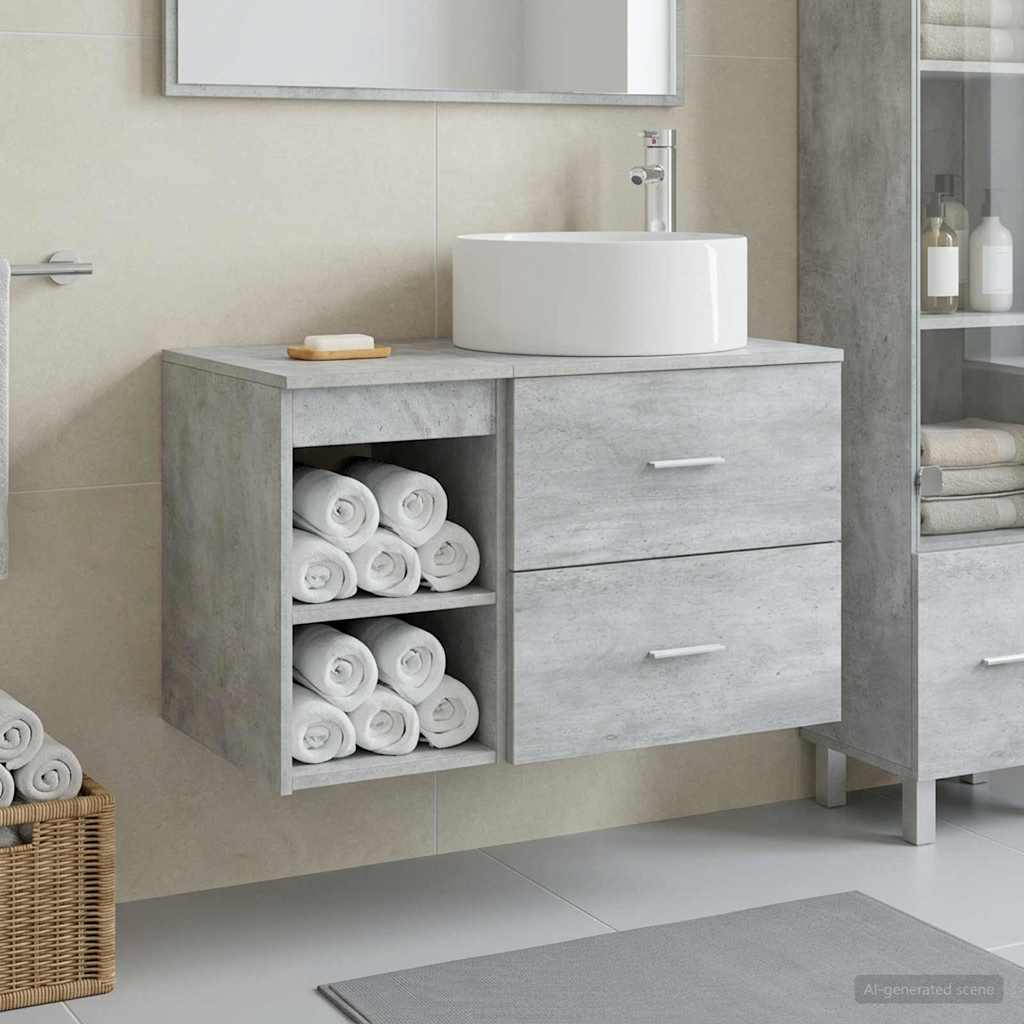 Bathroom Furniture Set 2 Pcs Engineered Wood