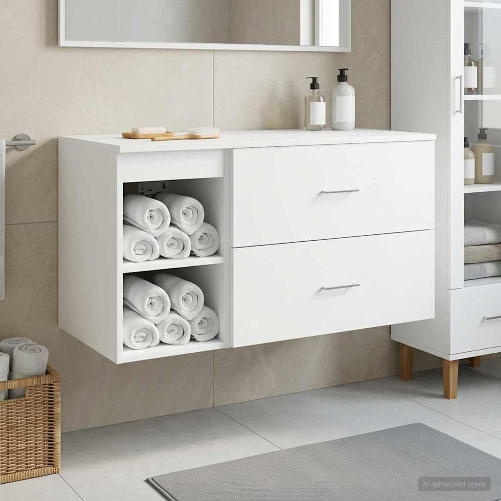 Bathroom Furniture Set 2 Pcs Engineered Wood
