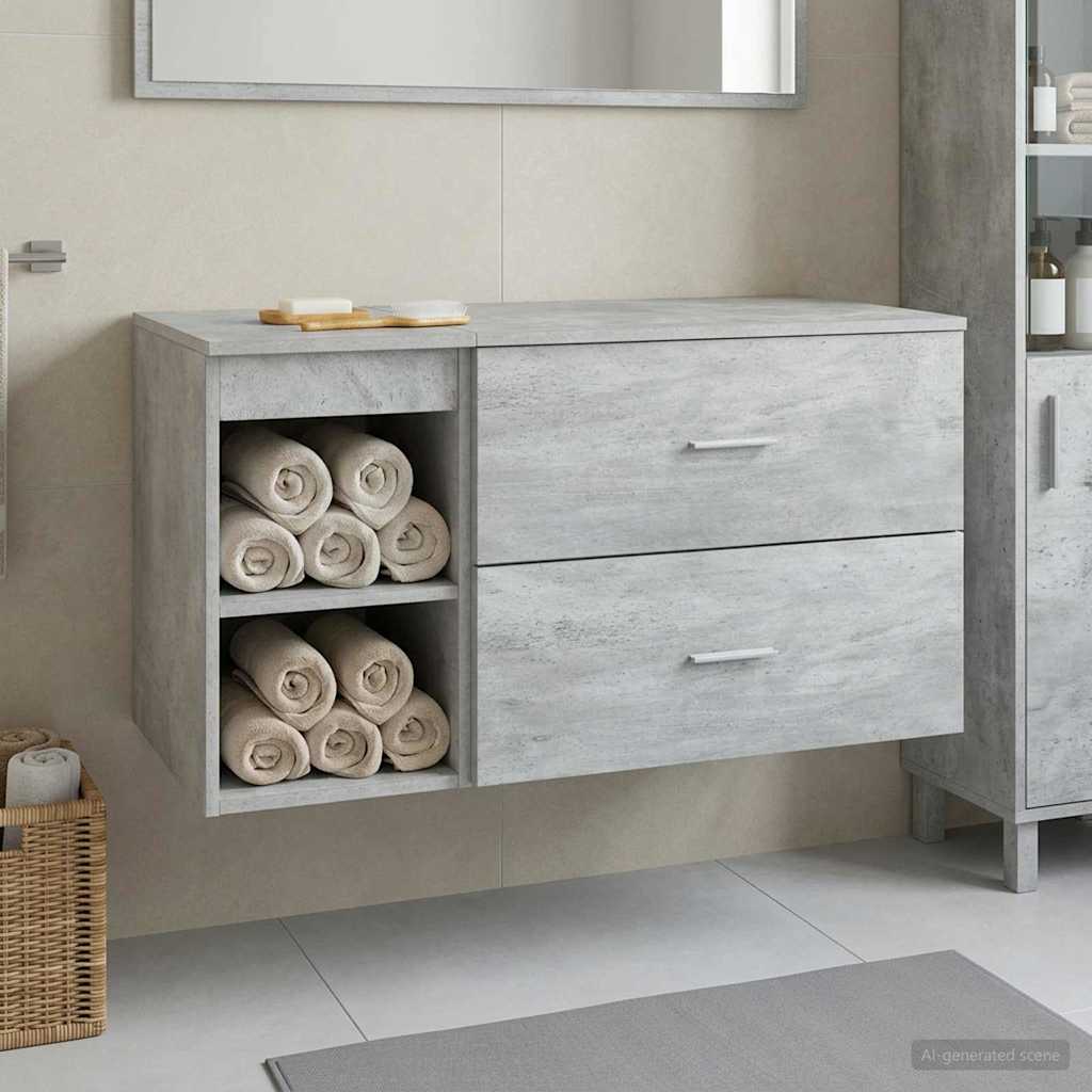 Bathroom Furniture Set 2 Pcs Engineered Wood