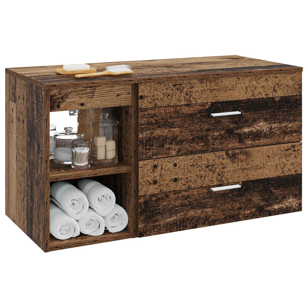 Bathroom Furniture Set 2 Pcs Engineered Wood
