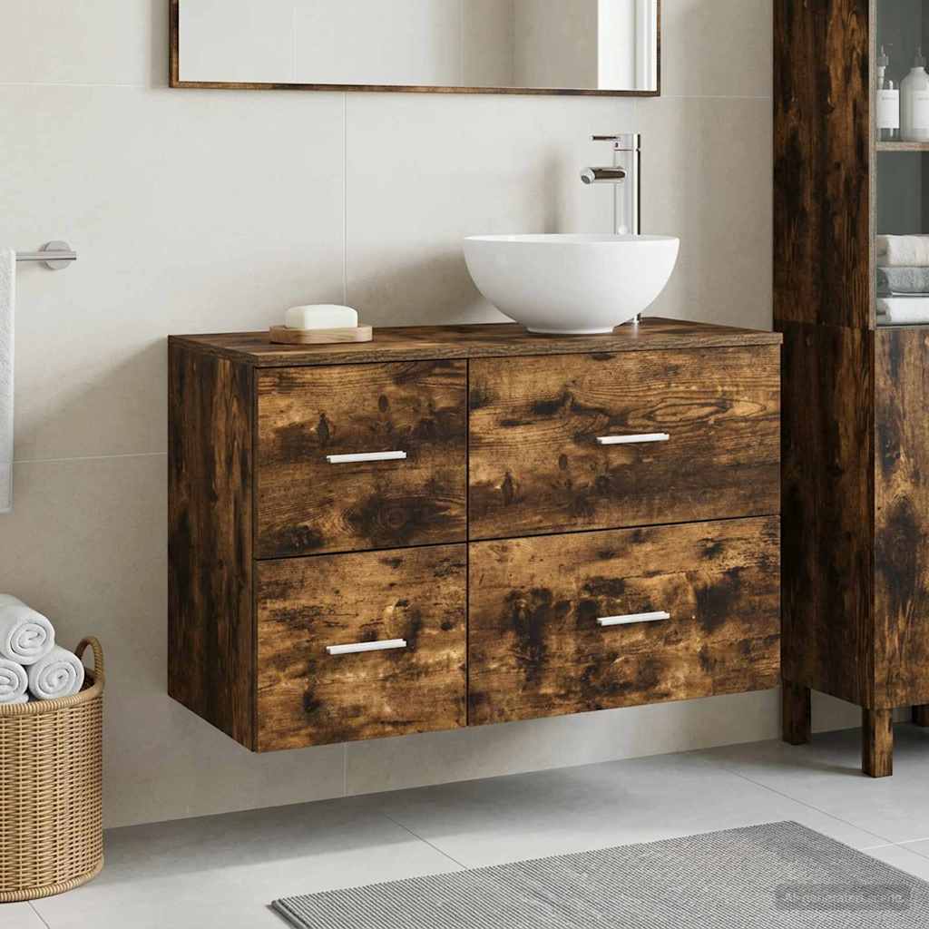 Bathroom Furniture Set 2 Pcs Engineered Wood