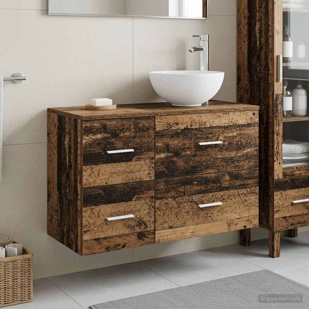 Bathroom Furniture Set 2 Pcs Engineered Wood