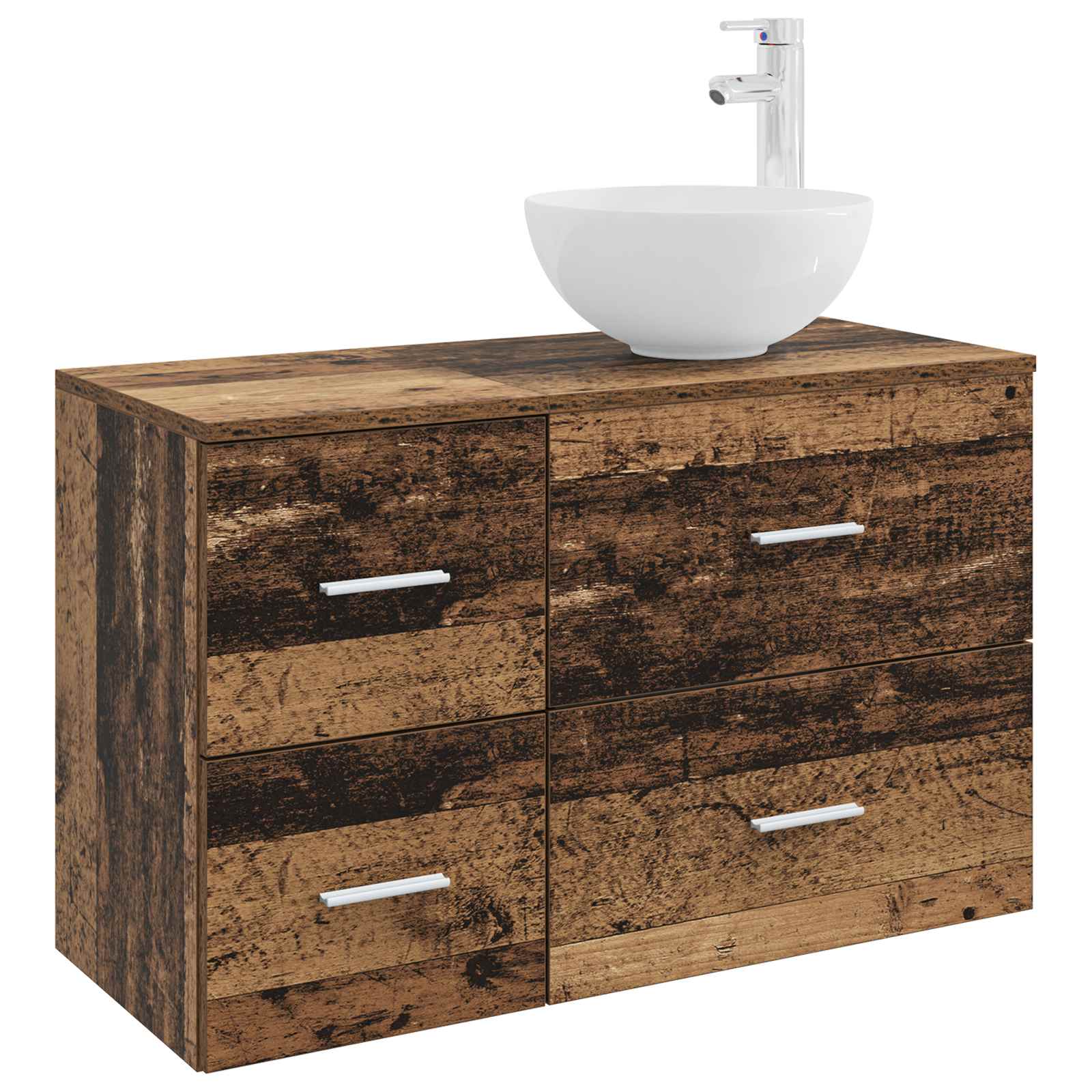 Bathroom Furniture Set 2 Pcs Engineered Wood