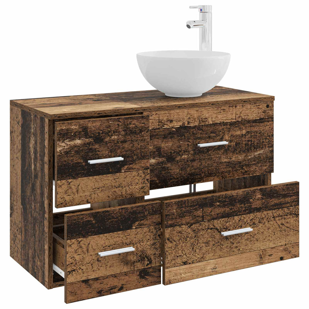 Bathroom Furniture Set 2 Pcs Engineered Wood