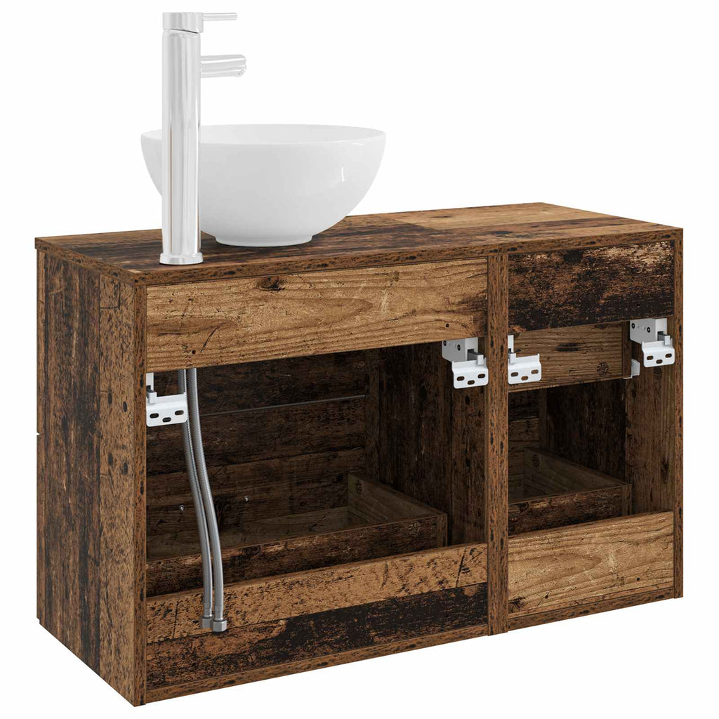 Bathroom Furniture Set 2 Pcs Engineered Wood