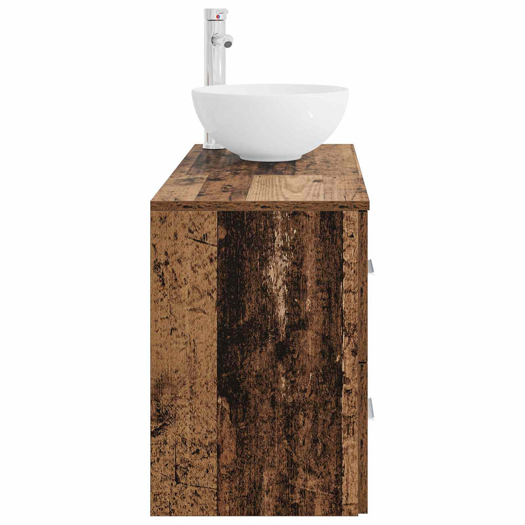 Bathroom Furniture Set 2 Pcs Engineered Wood