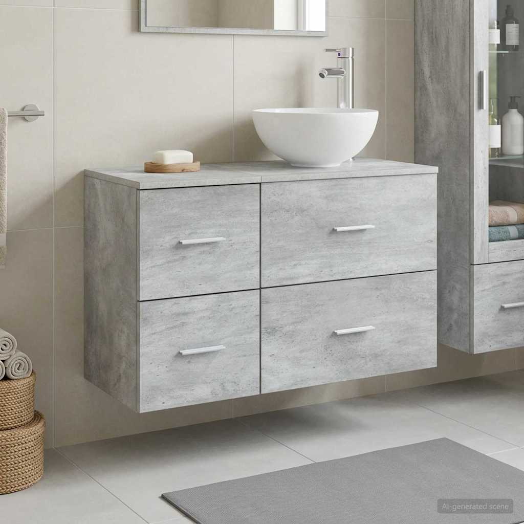 Bathroom Furniture Set 2 Pcs Engineered Wood