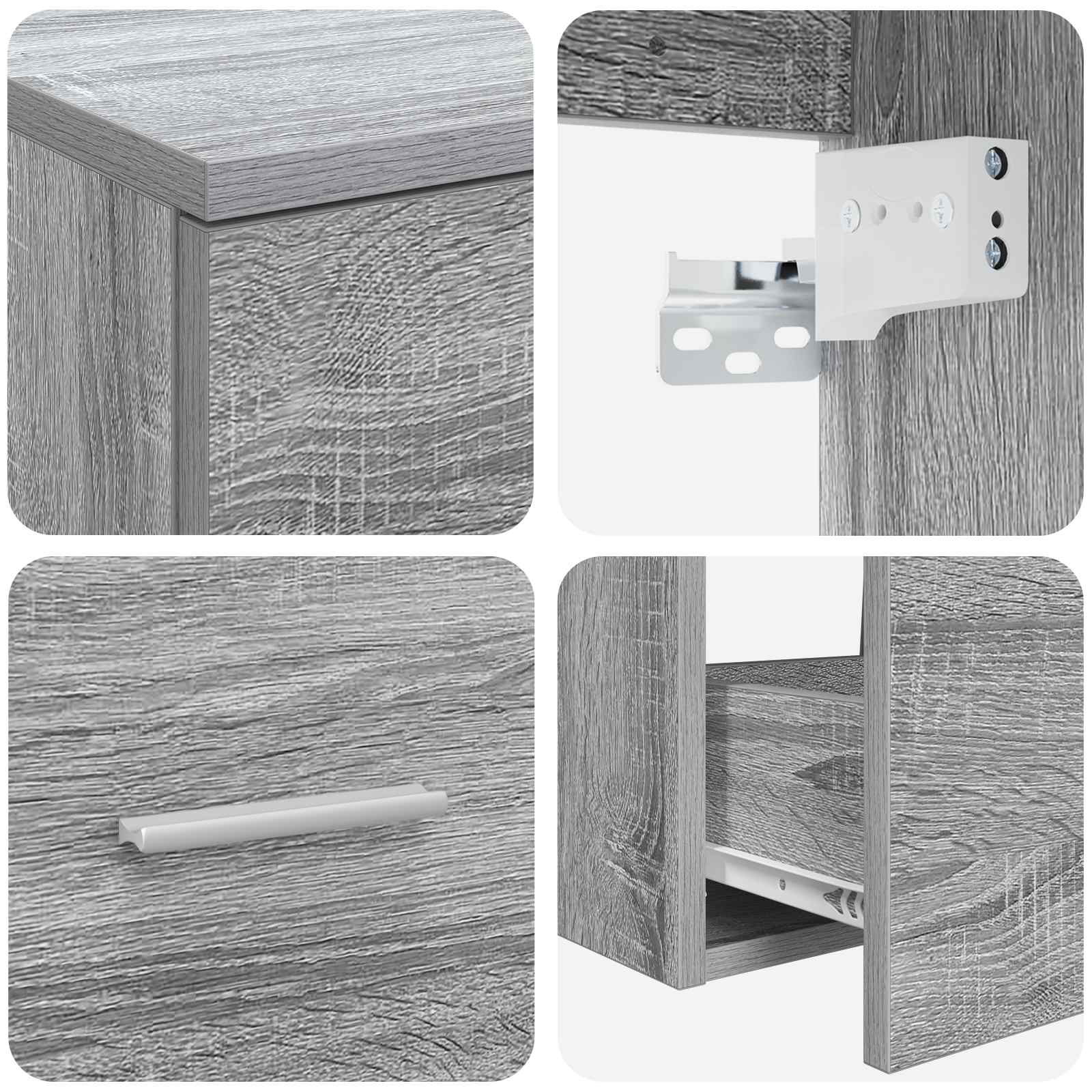 Bathroom Furniture Set 2 Pcs Engineered Wood