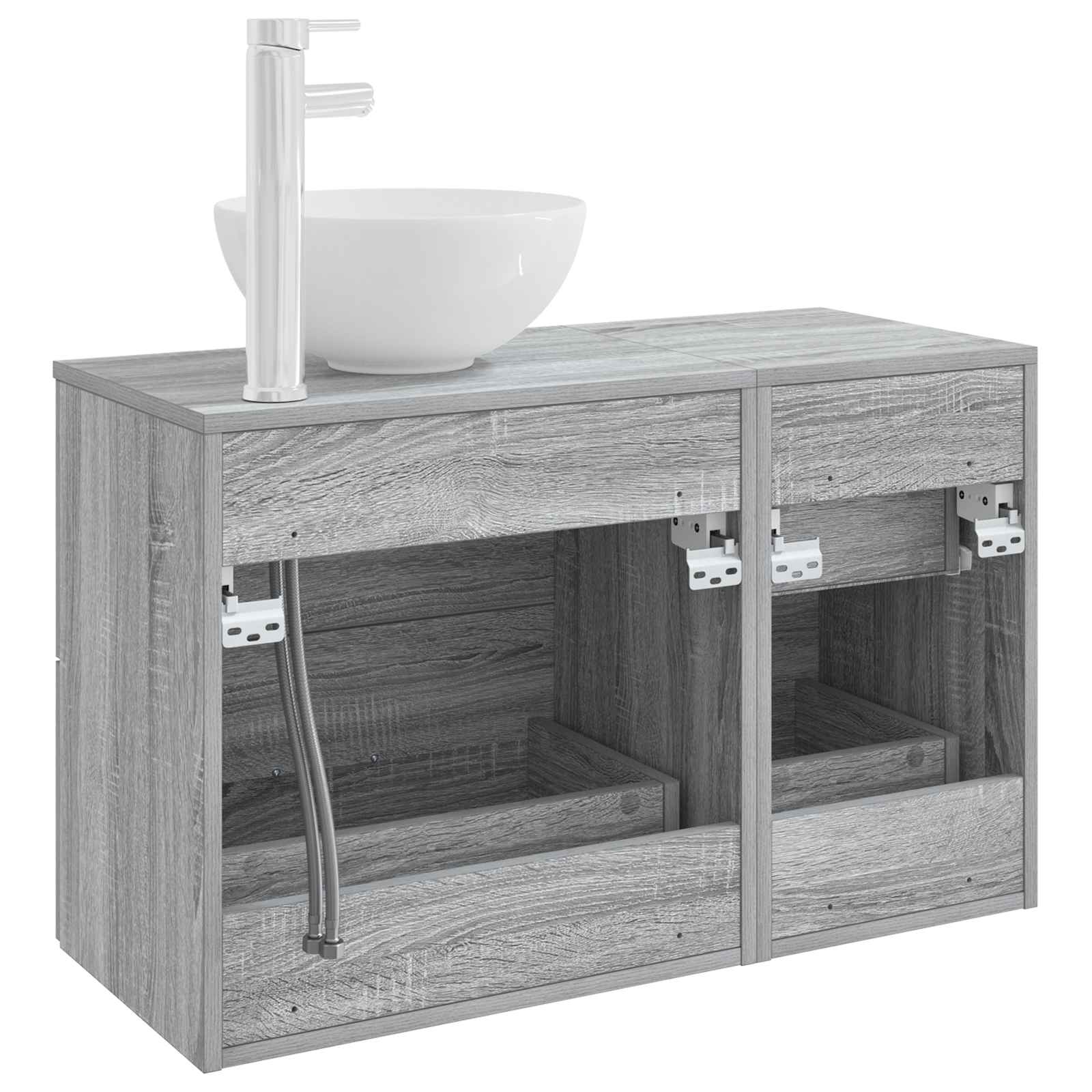 Bathroom Furniture Set 2 Pcs Engineered Wood