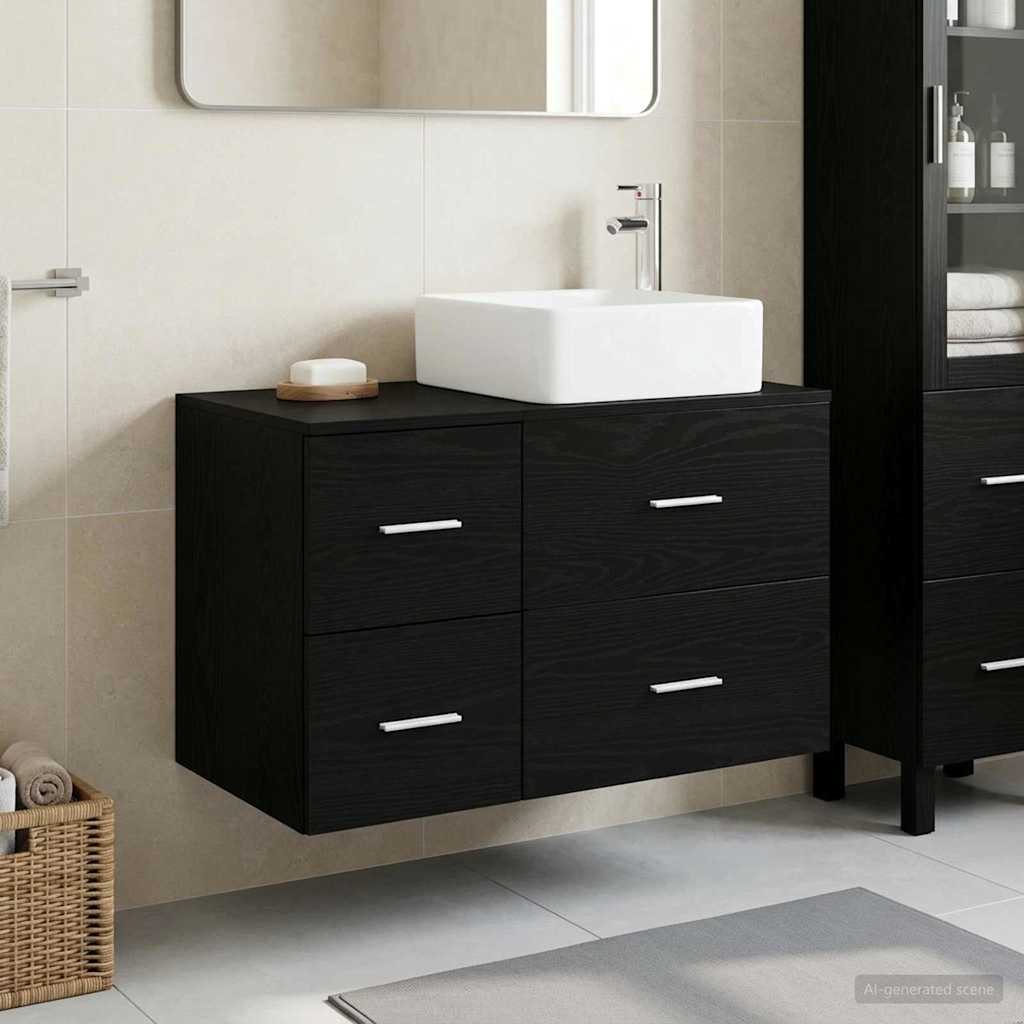 Bathroom Furniture Set 2 Pcs Engineered Wood