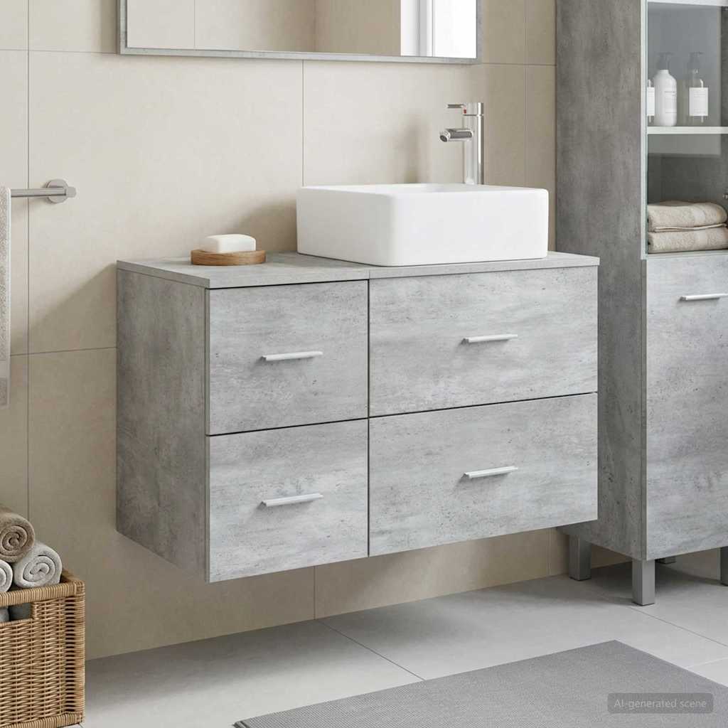 Bathroom Furniture Set 2 Pcs Engineered Wood