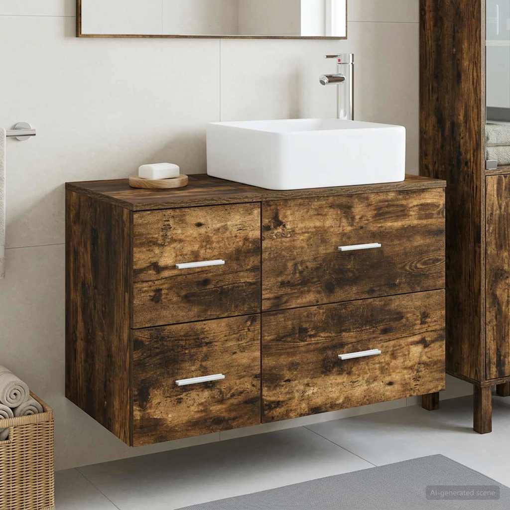 Bathroom Furniture Set 2 Pcs Engineered Wood