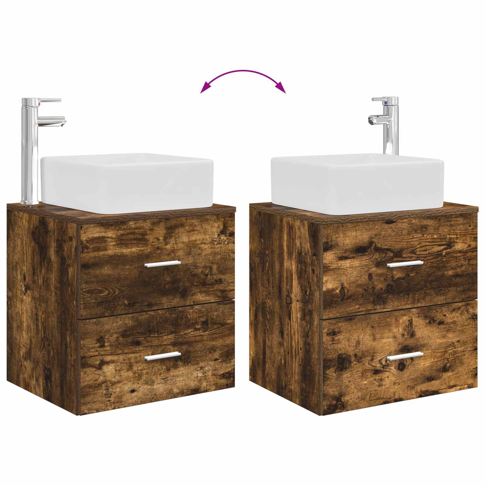 Bathroom Furniture Set 2 Pcs Engineered Wood