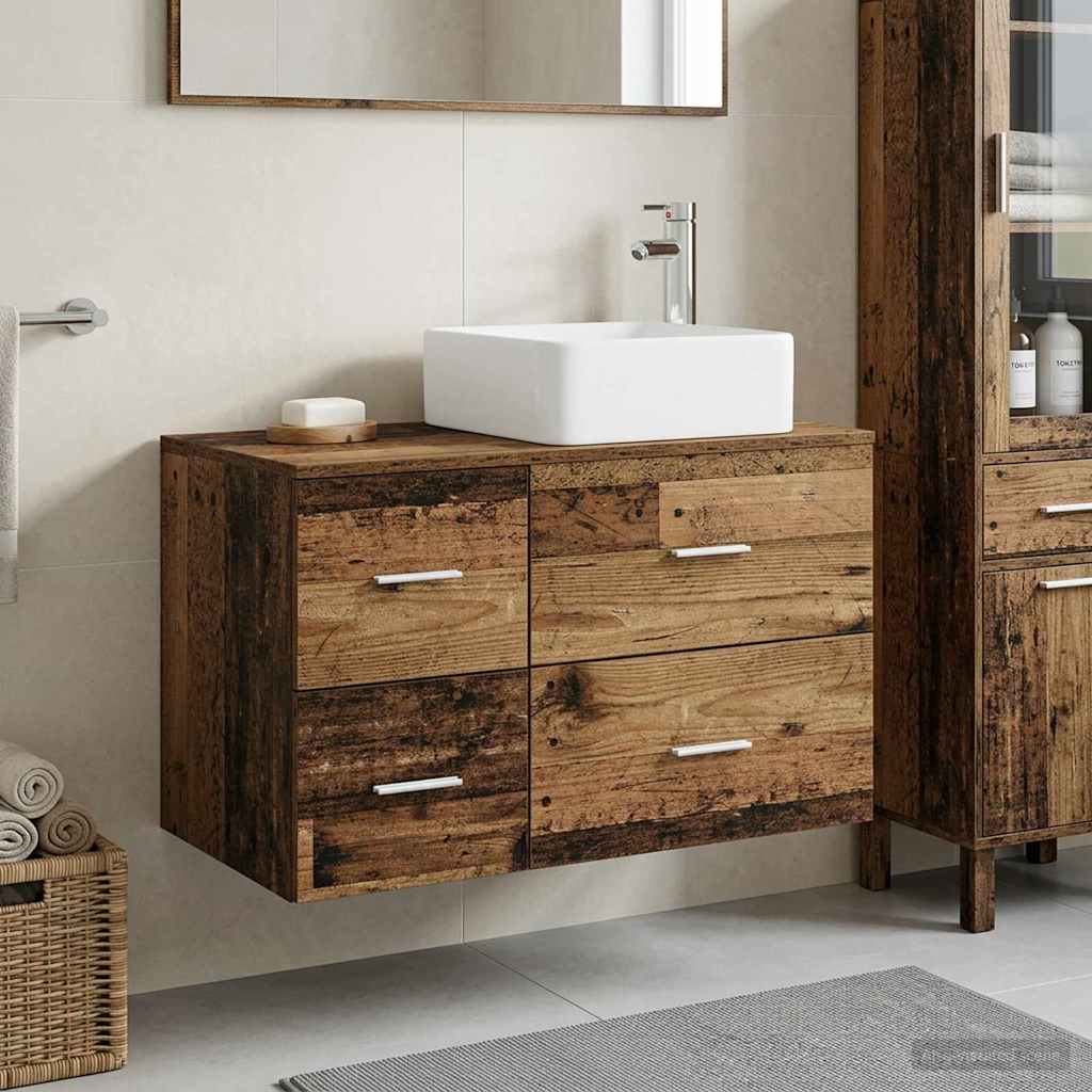 Bathroom Furniture Set 2 Pcs Engineered Wood