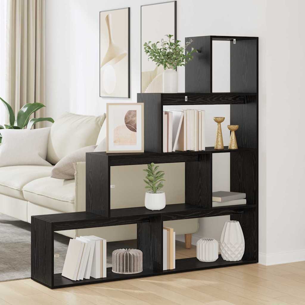 Room Divider Bookcase 3-Tier 123X29X Engineered Wood