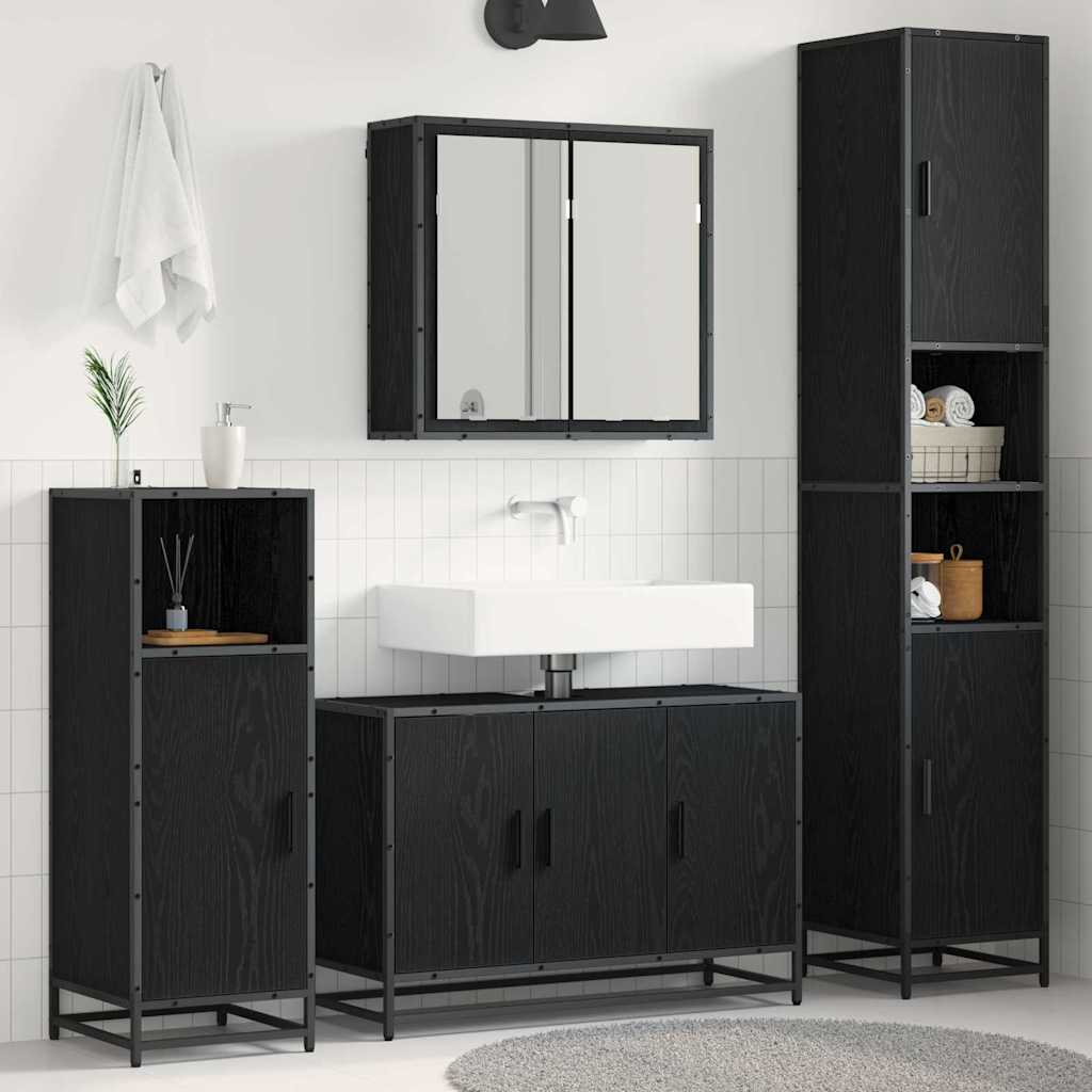 4 Piece Bathroom Furniture Set  Engineered Wood