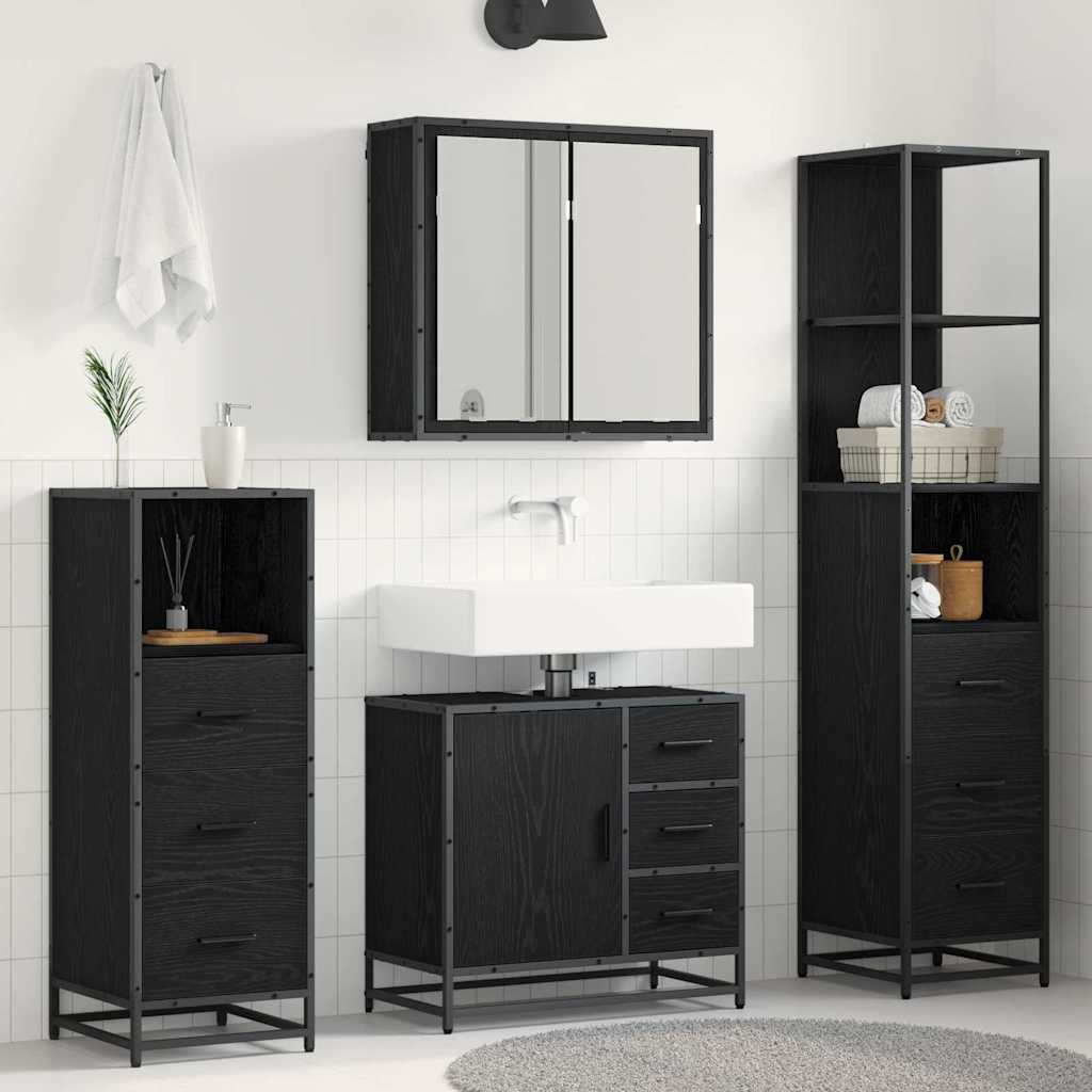 4 Piece Bathroom Furniture Set  Engineered Wood
