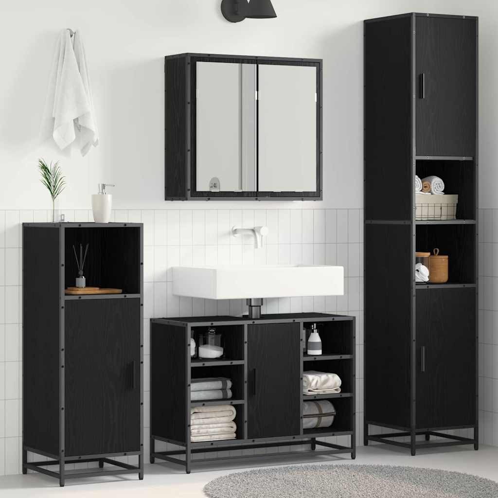 4 Piece Bathroom Furniture Set  Engineered Wood