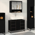2 Piece Bathroom Furniture Set Engineered Wood