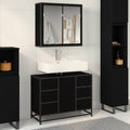 2 Piece Bathroom Furniture Set Engineered Wood