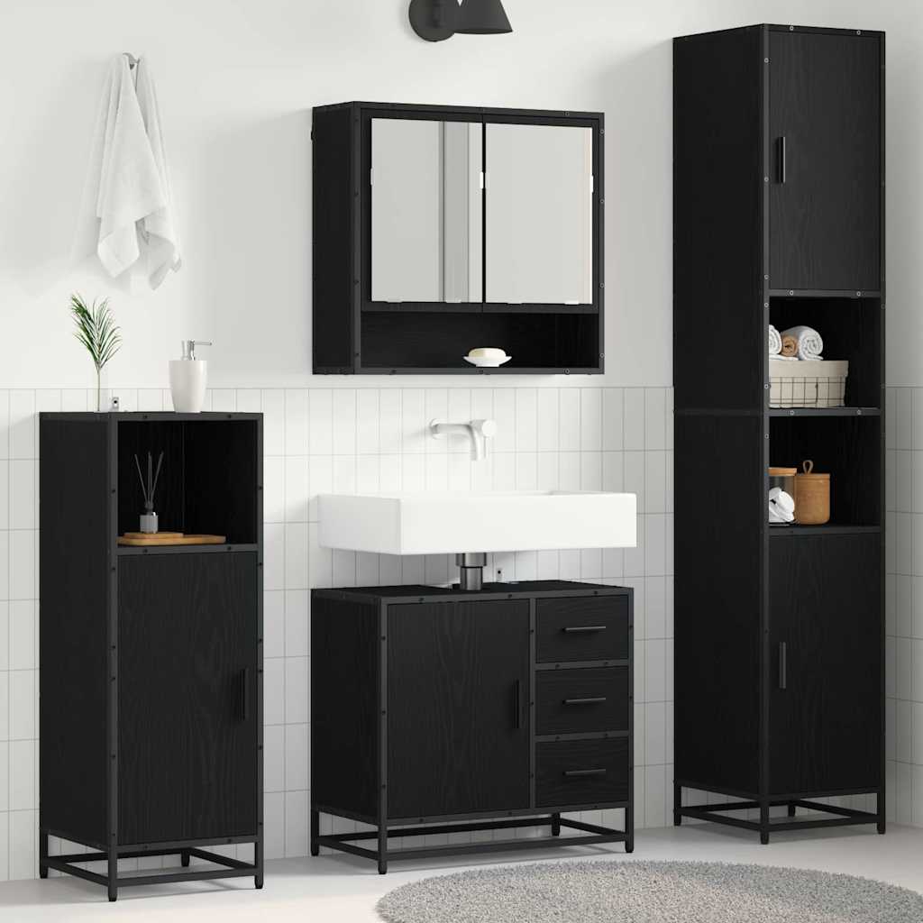 4 Piece Bathroom Furniture Set  Engineered Wood