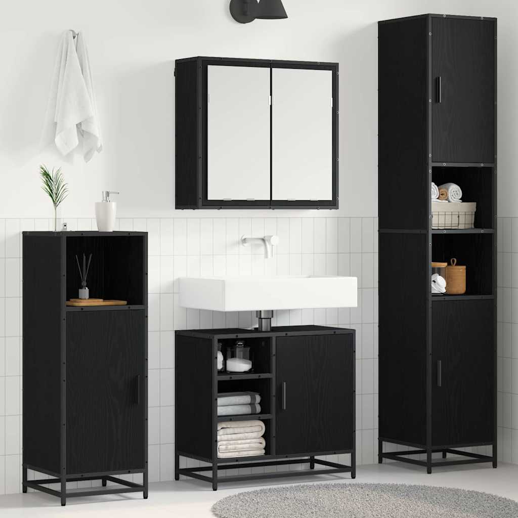 4 Piece Bathroom Furniture Set  Engineered Wood