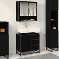 2 Piece Bathroom Furniture Set Engineered Wood