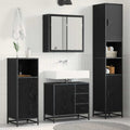 3 Piece Bathroom Furniture Set Engineered Wood