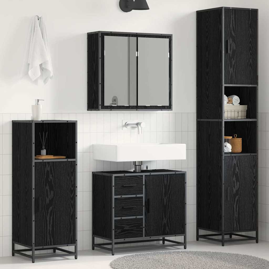 4 Piece Bathroom Furniture Set  Engineered Wood