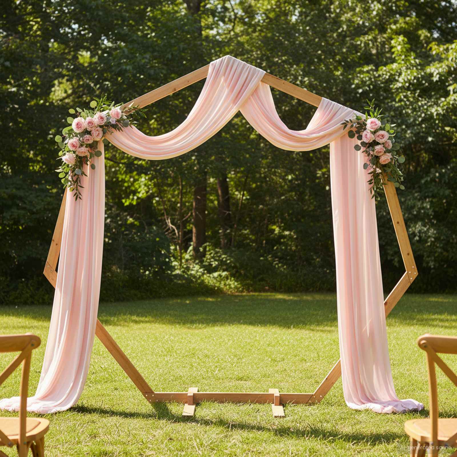 Wedding Arch Light Brown 202 X 95 X 254 Cm Solid Pine Wood