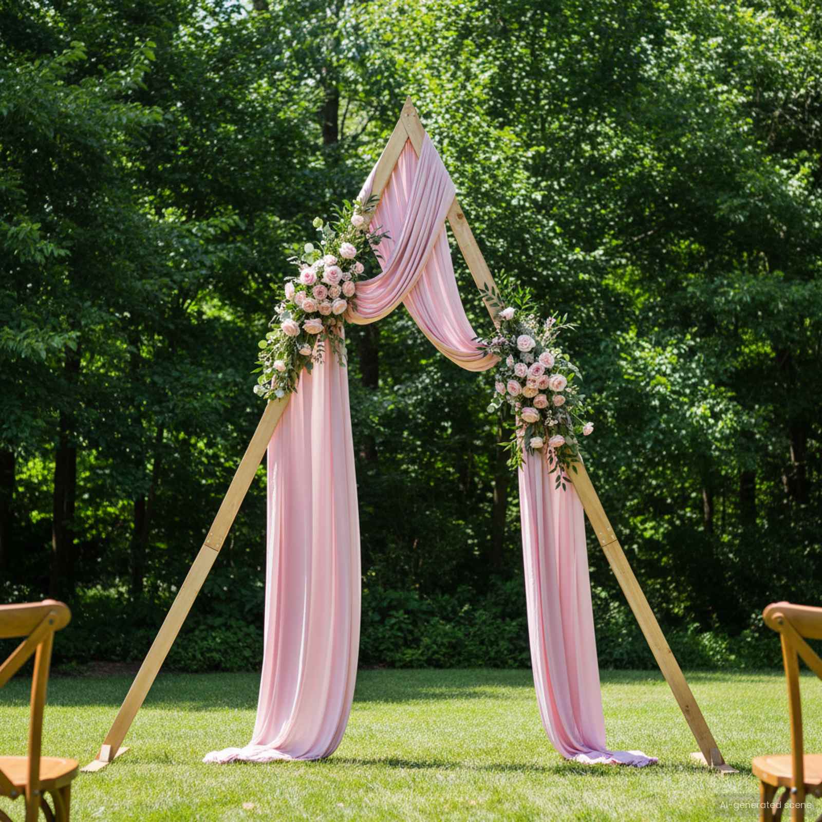 Wedding Arch Light Brown 202 X 95 X 254 Cm Solid Pine Wood