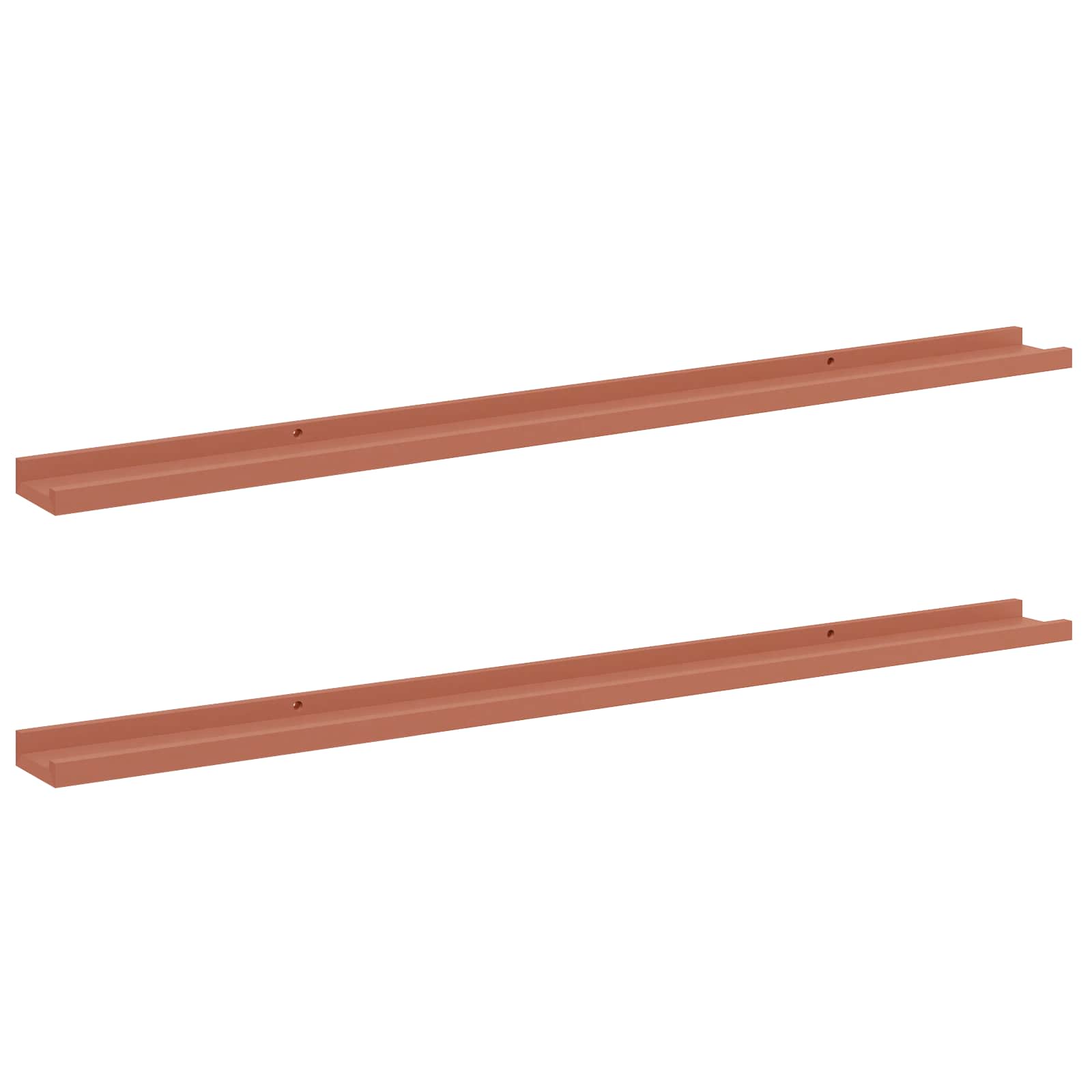 Wall Shelf With Shelf 2 Pcs Enginee Wood
