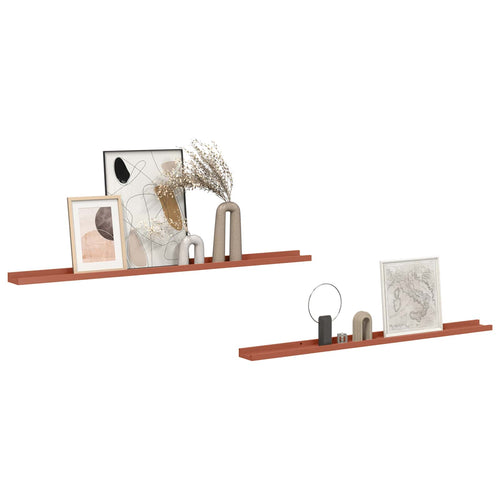 Wall Shelf With Shelf 2 Pcs Enginee Wood