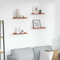 Wall Shelf Set of 4 Floating Shelves Engineered Wood Display Storage