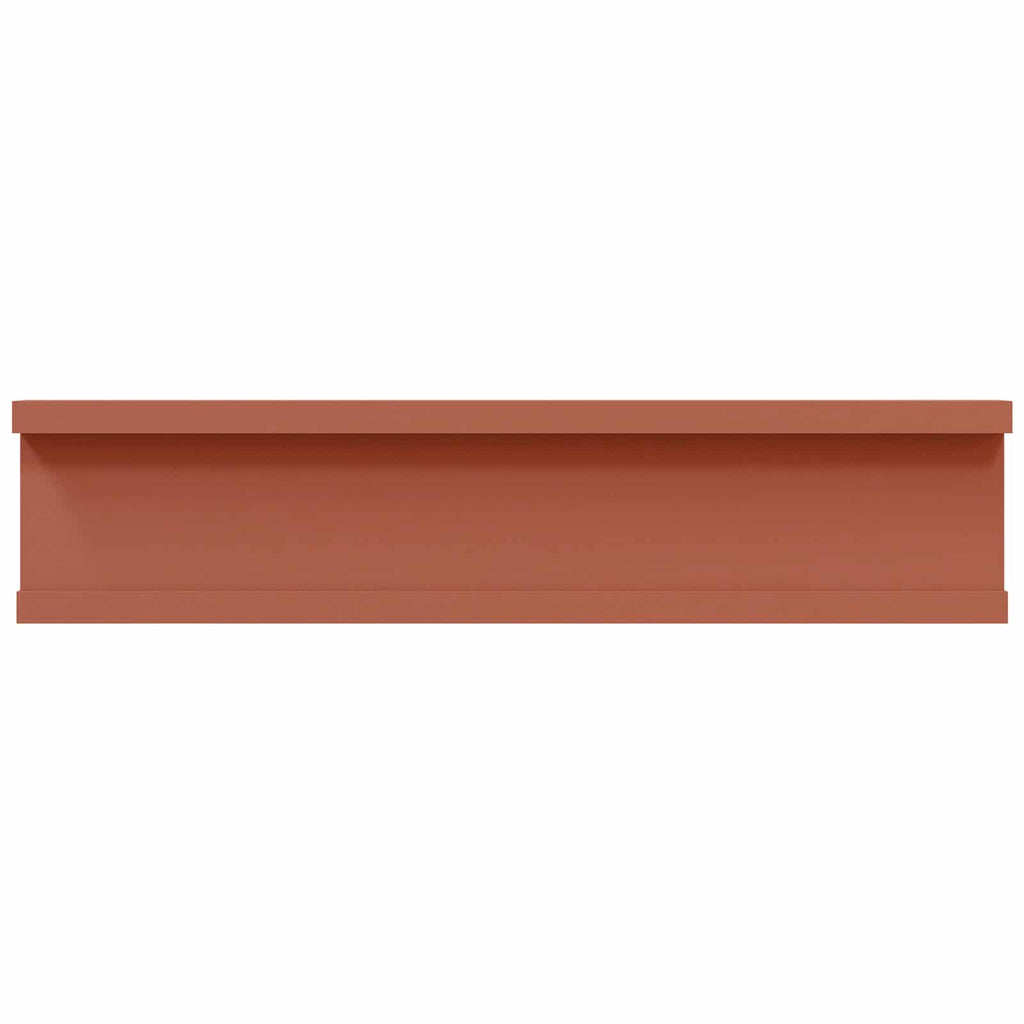 Wall Shelf Set of 4 Floating Shelves Engineered Wood Display Storage