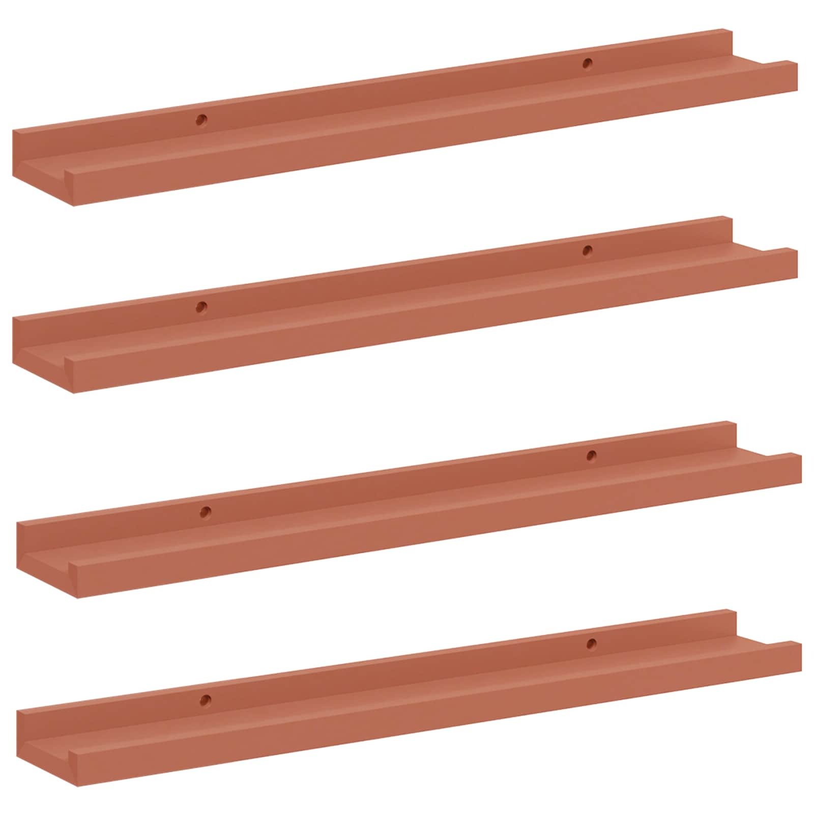 Wall Shelf With Shelf 4 Pcs Enginee Wood