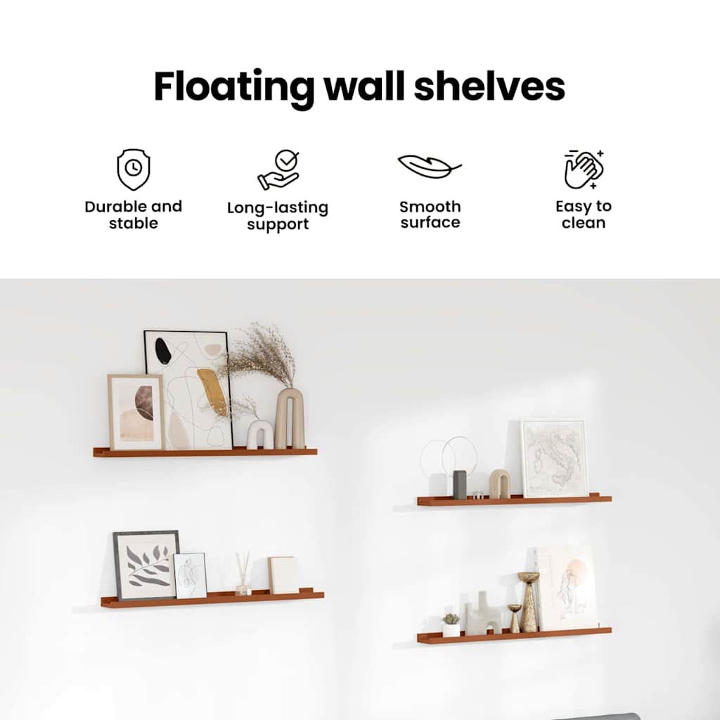 Wall Shelf With Shelf 4 Pcs Enginee Wood