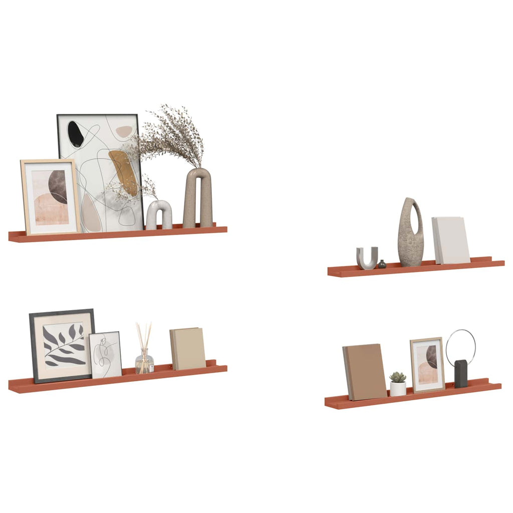 Wall Shelf With Shelf 4 Pcs Enginee Wood