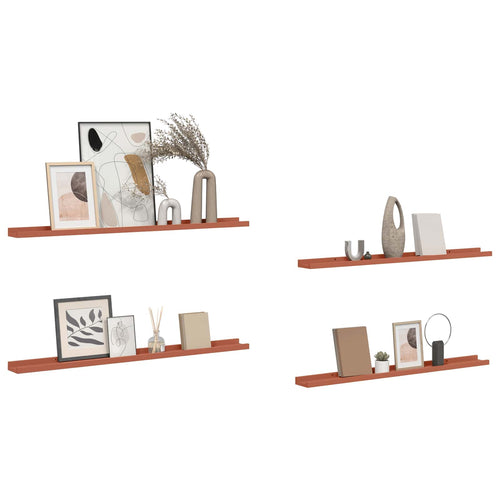 Wall Shelf With Shelf 4 Pcs Enginee Wood