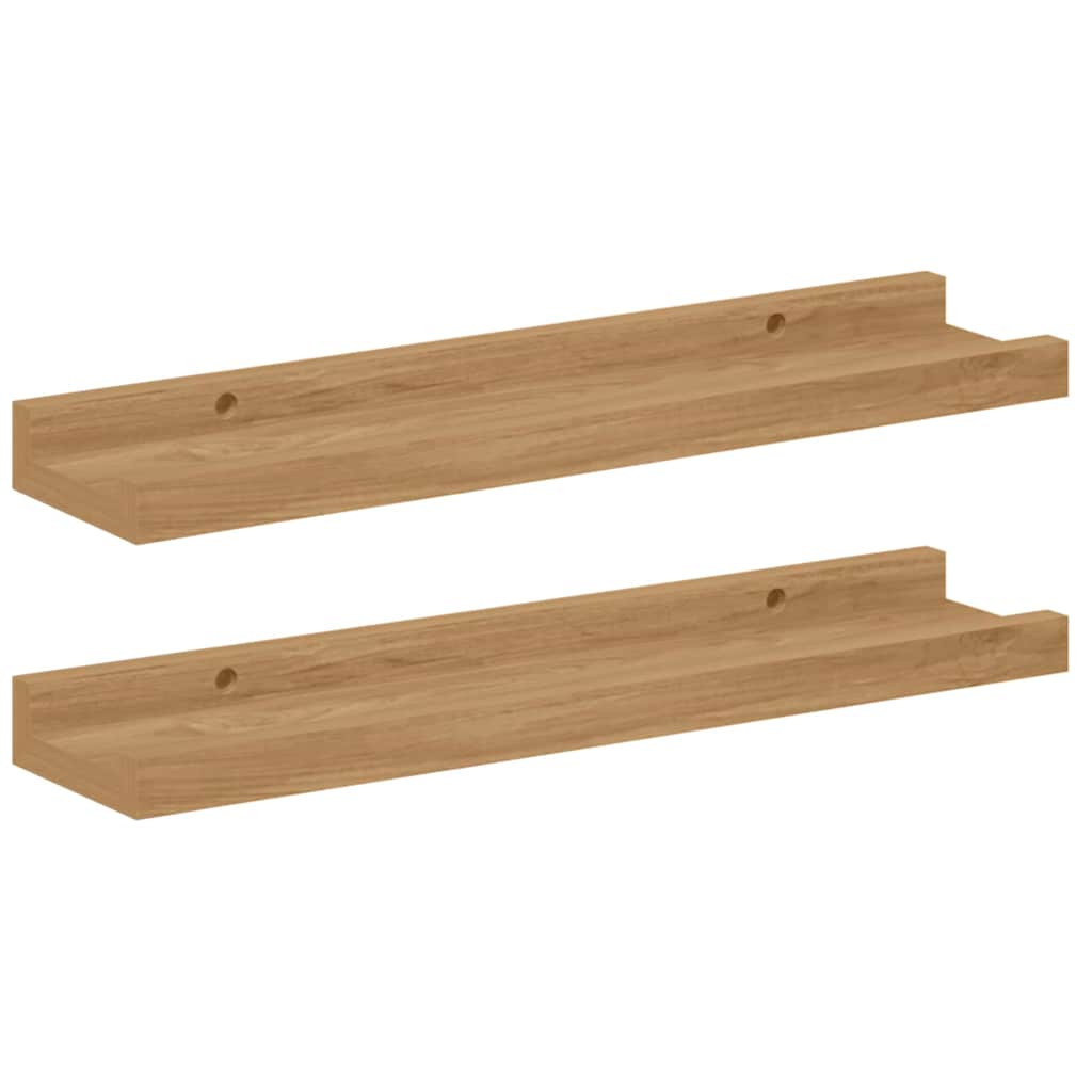 Wall Shelf With Shelf 2 Pcs Engineered Wood