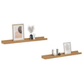 Wall Shelf With Shelf 2 Pcs Engineered Wood