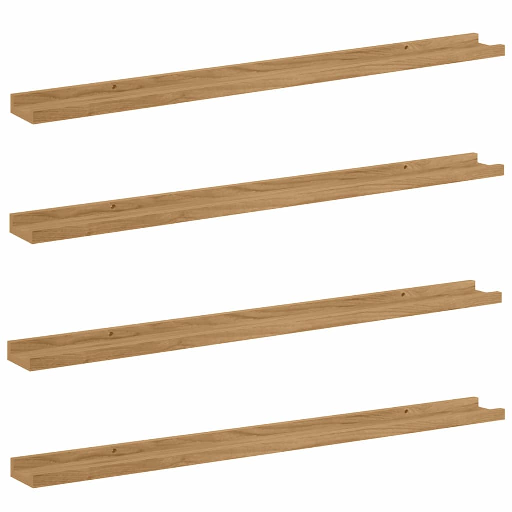 Wall Shelf 4 Pcs Engineered Wood