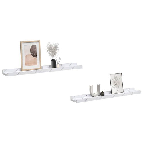 Wall Shelf 2 Pcs Engineered Wood