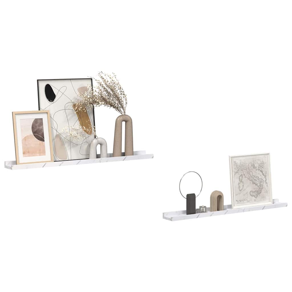 Wall Shelf 2 Pcs Engineered Wood