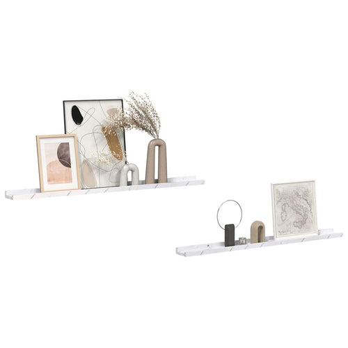 Wall Shelf 2 Pcs Engineered Wood