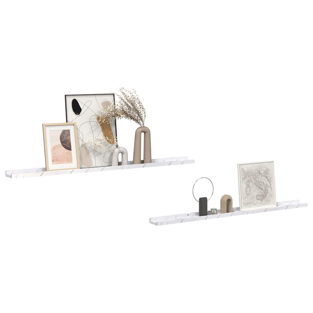 Wall Shelf 2 Pcs Engineered Wood