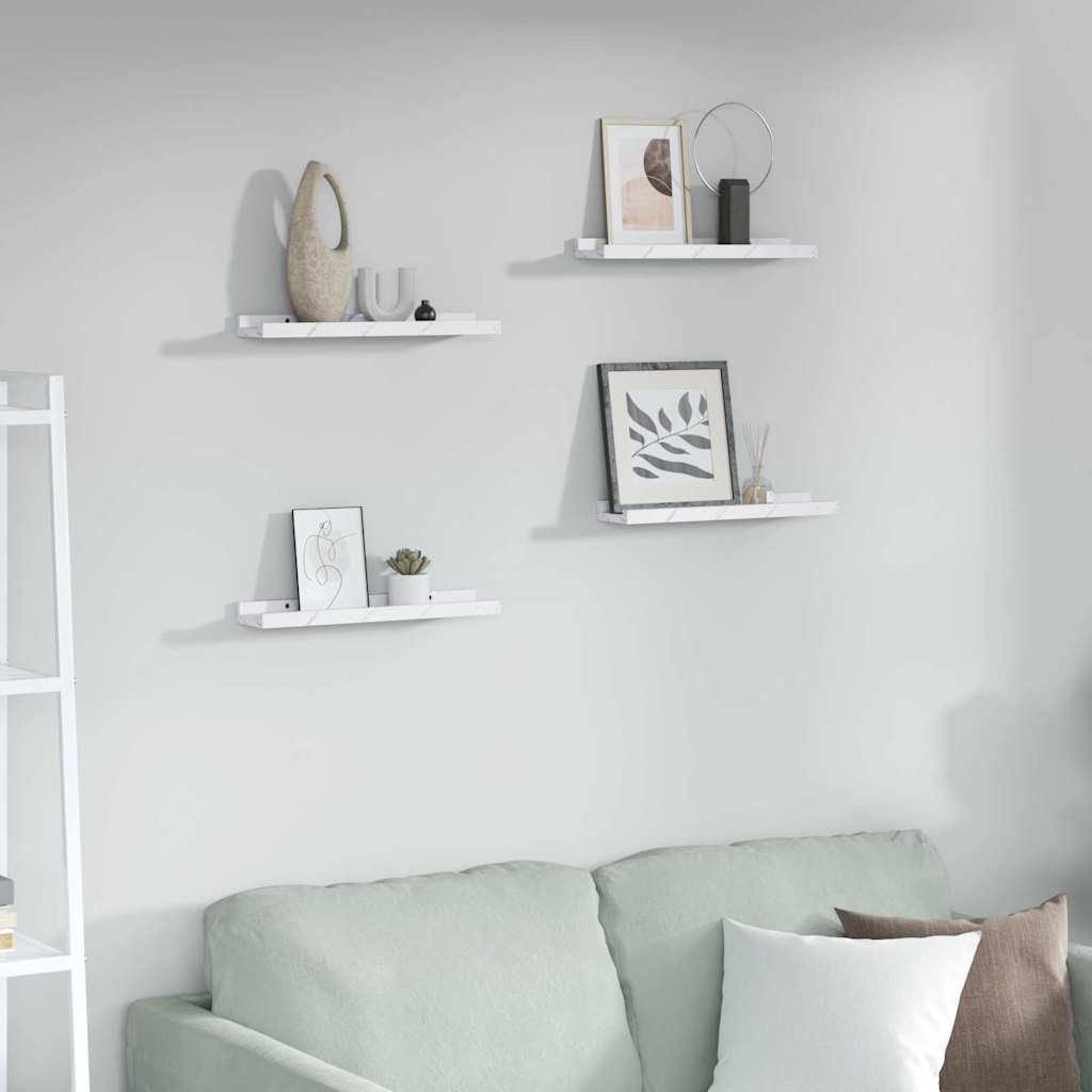 Wall Shelf Floating Shelves 4 Pcs Engineered Wood Display Storage Set