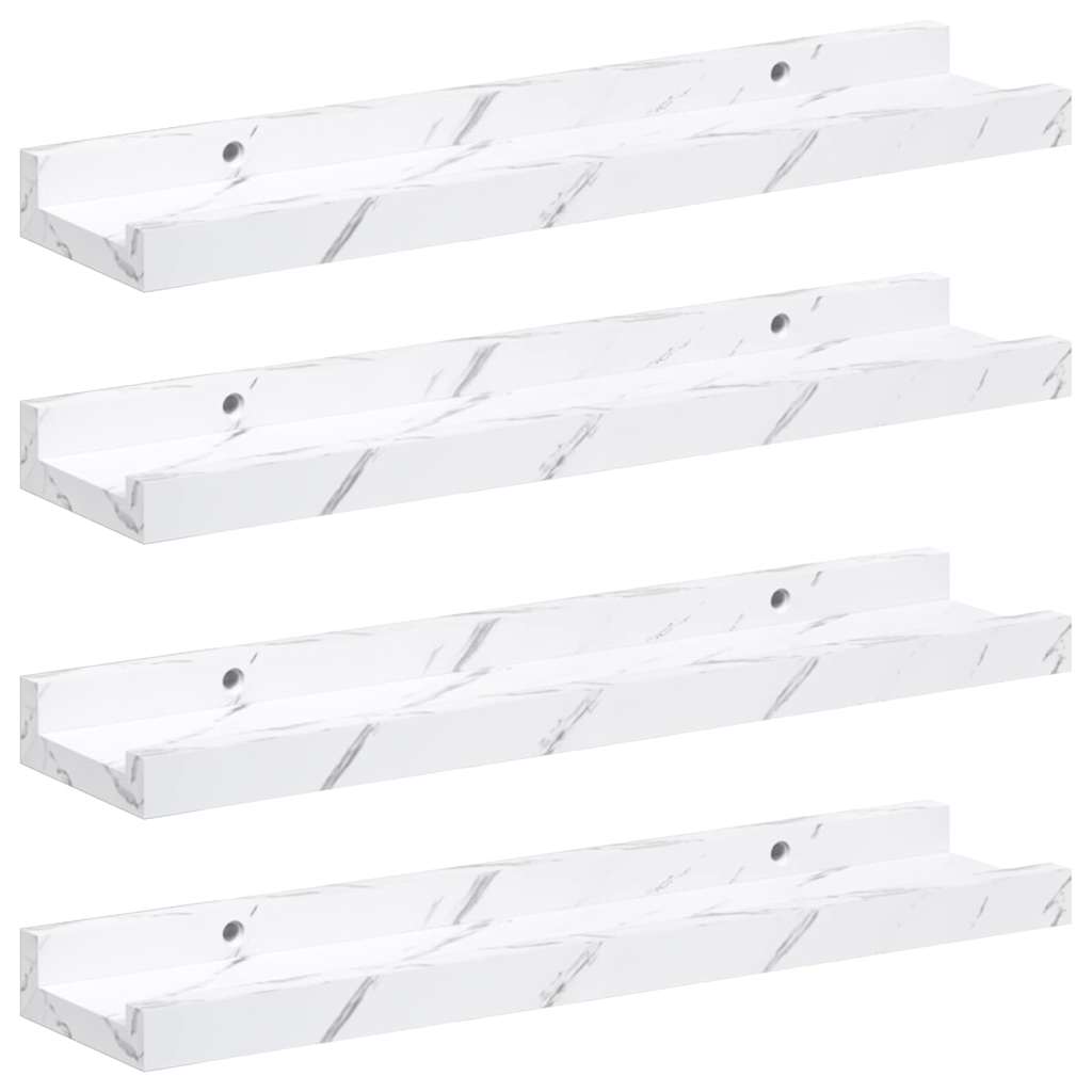 Wall Shelf Floating Shelves 4 Pcs Engineered Wood Display Storage Set