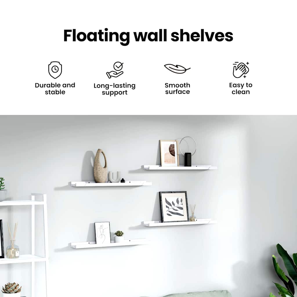 Wall Shelf 4 Pcs Engineered Wood